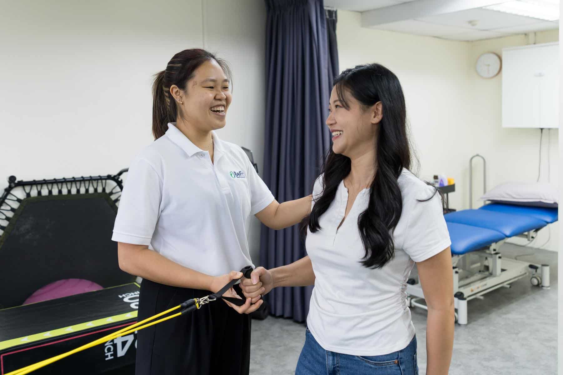 BeFit physiotherapy team working with a patient